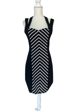 Guess Navy and White Strapy Dress